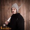 Bascinet Helm with Padded Inner and Leather Chin Strap 16 gauge