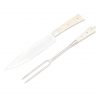 Medieval Cutlery Knife and Fork Stainless Steel with Bone Handle