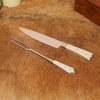 Medieval Cutlery Knife and Fork Stainless Steel with Bone Handle