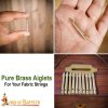 Solid Brass Aiglets with Bodkin Tips Set of 10