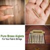 Solid Brass Aiglets with Bodkin Tips Set of 10