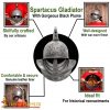 Spartacus Gladiator Helmet with Black Plume and Leather Liner