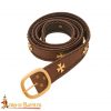 Medieval Crusader Genuine Leather Belt Pure Brass Cross Belt Mount