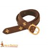 Medieval Crusader Genuine Leather Belt Pure Brass Cross Belt Mount