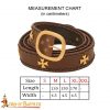 Medieval Crusader Genuine Leather Belt Pure Brass Cross Belt Mount