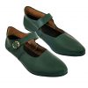 Late Medieval Christmas Green Ballerina Shoes
