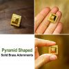 Elite Pure Solid Brass Leather Mounts Functional Set of 5