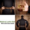 Medieval Leather Belt with Pure Brass Buckle and Chape
