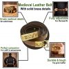 Medieval Leather Belt with Pure Brass Buckle and Chape