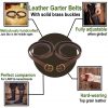 Medieval Renaissance Genuine Leather Leg Garters