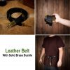 Medieval Leather Belt with Pure Brass Details