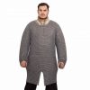Chainmail Hauberk Shirt, Butted, ID 10 mm, Round Rubber and Aluminium Rings