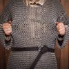 Chainmail Hauberk Shirt, Butted, ID 10 mm, Round Rubber and Aluminium Rings