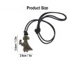 Viking Valkyrie Antique Steel Pendant with Leather Cord