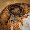 Viking Valkyrie Antique Steel Pendant with Leather Cord