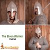 Elven Warrior Helmet with Leather Liner for LARP and Cosplay 16 gauge