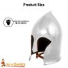Elven Warrior Helmet with Leather Liner for LARP and Cosplay 16 gauge