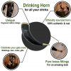Stallion Drinking Horn with Pure Solid Brass Fittings Genuine Ox Horn