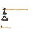 Hand Forged Viking Bearded Axe with Leather Sheath