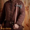 Hand Forged Viking Bearded Axe with Leather Sheath