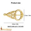 Viking Belt Buckle with Backplate Celtic Knotwork Pure Brass