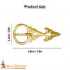 Fleur de Lis Pure Brass Belt Buckle of the Late Middle Ages