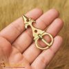Fleur de Lis Pure Brass Belt Buckle of the Late Middle Ages