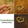 Medieval Small Pure Brass Belt Buckle