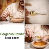 Roman Spoon Pure Solid Brass Functional Cutlery Set of Two Pieces