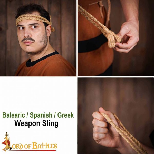 Historic Balearic Roman Greek Sling Handcrafted Braided Jute Cords