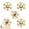 Fleur Pure Solid Brass Leather Mounts Functional Set of 5