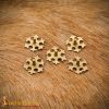 Fleur Pure Solid Brass Leather Mounts Functional Set of 5