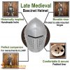 Late Medieval Full Visor Bascinet Helmet 14 gauge