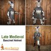 Late Medieval Full Visor Bascinet Helmet 14 gauge