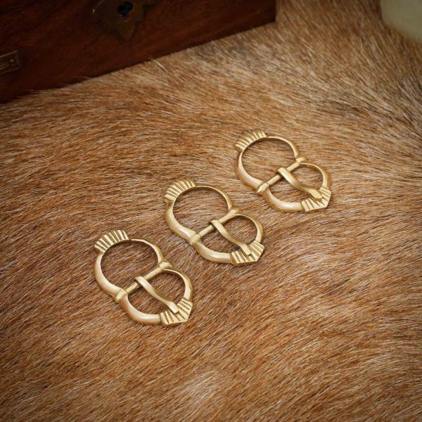 Late Medieval Brass Buckle Set of 3