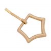 Solid Brass Pentagon Crown Buckle