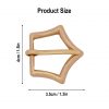 Solid Brass Pentagon Crown Buckle