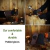 Padded Mitten Gloves Handcrafted Canvas Cotton Quilted Protection