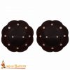 14th Century Light Roundel Spaulders with Leather Cut Edges