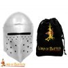 14th century Knight Bascinet Fully Functional BATTLE READY Steel Helmet 16 gauge