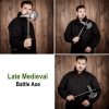 Late Medieval Full Tang Battle Axe with Leather Wrapped Handle