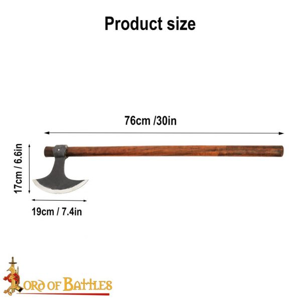 Viking Axe with Hand Forged Carbon Steel Head