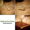 Medieval Small Belt End Pure Solid Brass Strap End