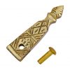 Medieval Small Belt End Pure Solid Brass Strap End