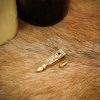 Medieval Small Belt End Pure Solid Brass Strap End