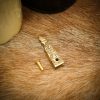 Medieval Small Belt End Pure Solid Brass Strap End