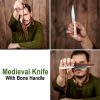 Medieval Small Stainless Steel Knife With Genuine Bone Handle
