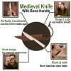 Medieval Small Stainless Steel Knife With Genuine Bone Handle