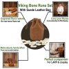 Gaming Bone Rune Set with Genuine Suede Drawstring Bag