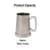 The Adventurer Stainless Steel Beer Mug with Hammered Texture